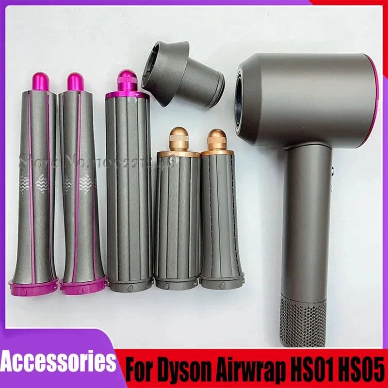 image-Long Curling Barrels Styling Tools for Dyson Airwrap HS01 HS05 HD03 HD08 Nozzle Flyaway Attahcment Hair Curler Accessories Parts