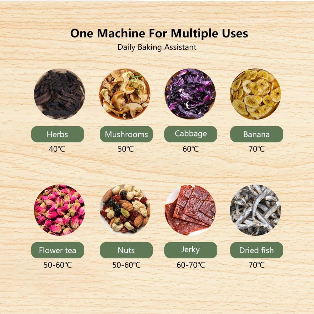 image-BioloMix BPA FREE 5 Trays Food Dryer Dehydrator with Digital Timer and Temperature Control for Fruit Vegetable Meat Beef Jerky