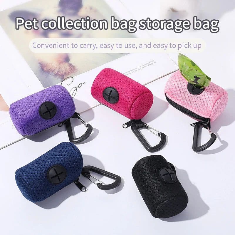 image-Dog Poop Bag Dispenser Hangingable Dog Poop Bag Holder Poo Bags Dispenser for Dogs Walking Garbage Bags Dispensers Pet Supplies