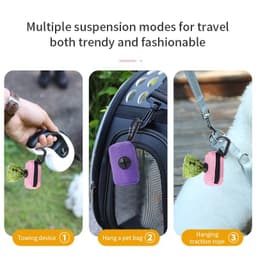 image-Dog Poop Bag Dispenser Hangingable Dog Poop Bag Holder Poo Bags Dispenser for Dogs Walking Garbage Bags Dispensers Pet Supplies