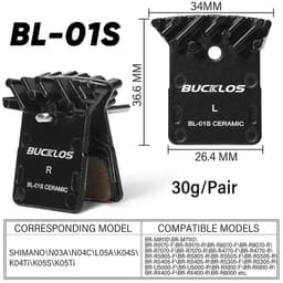 image-BUCKLOS Bike Hydraulic Disc Brake Pads Ceramic MTB Brake Pad fit Shimano L05A N03A N04C Road Mountain Bicycle Brake Pads