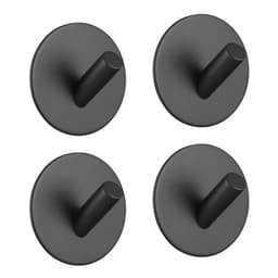 image-Black Robe Hook Wall Hook Towel Hook for Bathroom Stainless Steel Coat Hook Rustproof Hook Hanger for Kitchen Hardware SUS304