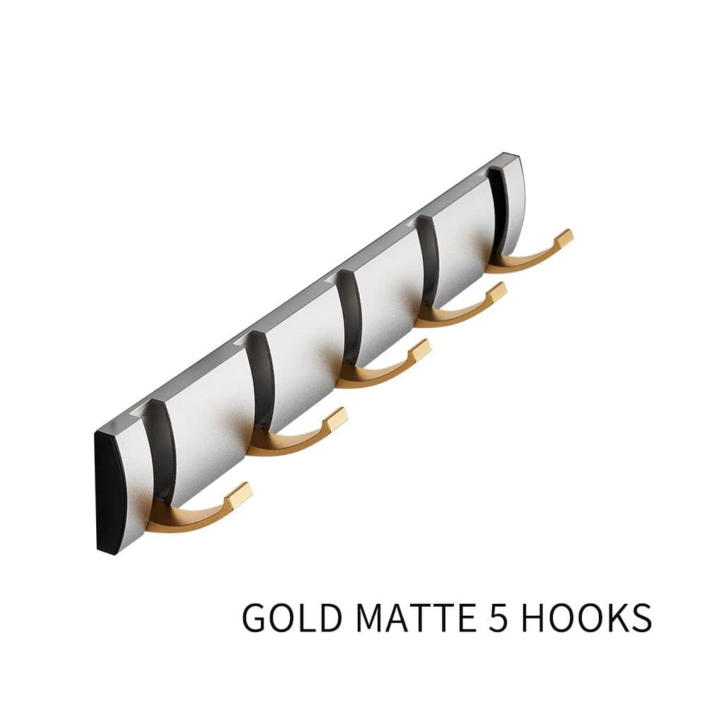 image-Becola Door Hanger Clothes Hook Towel Holder Wall mounted Racks For Towels Golden Bathroom Accessories Bag Hangers Small Hooks