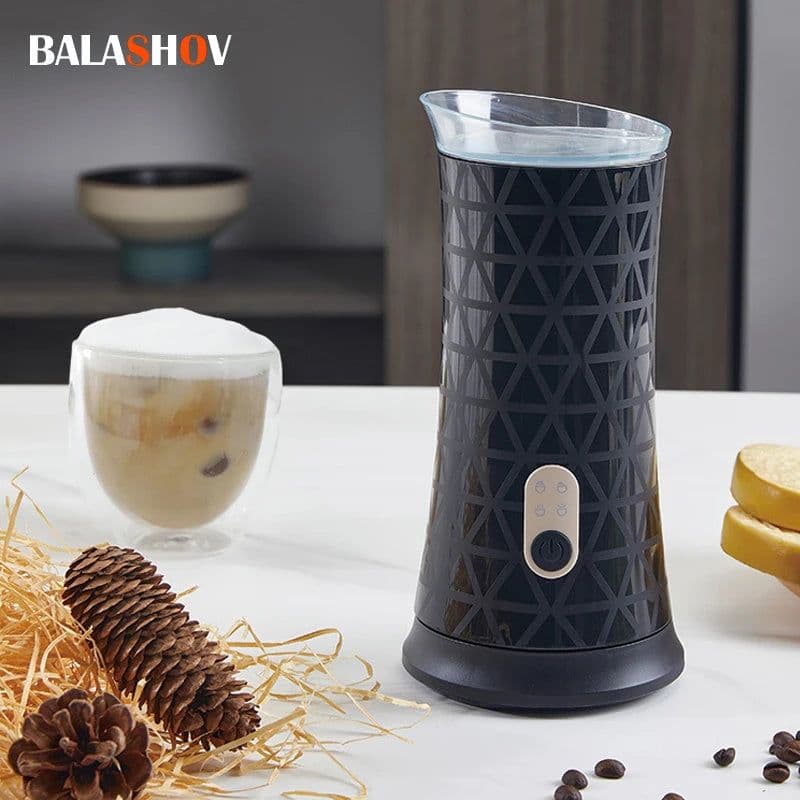 image-Electric Milk Frother Automatic Hot and Cold Milk Frother Warmer for Latte Foam Maker for Coffee Hot Chocolates Cappuccino EU
