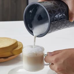 image-Electric Milk Frother Automatic Hot and Cold Milk Frother Warmer for Latte Foam Maker for Coffee Hot Chocolates Cappuccino EU
