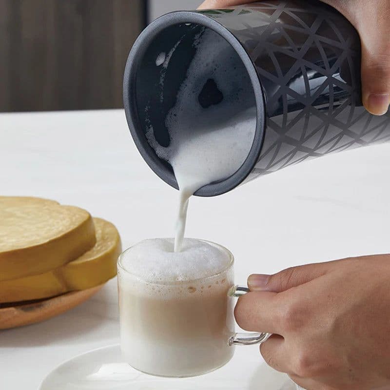 image-Electric Milk Frother Automatic Hot and Cold Milk Frother Warmer for Latte Foam Maker for Coffee Hot Chocolates Cappuccino EU