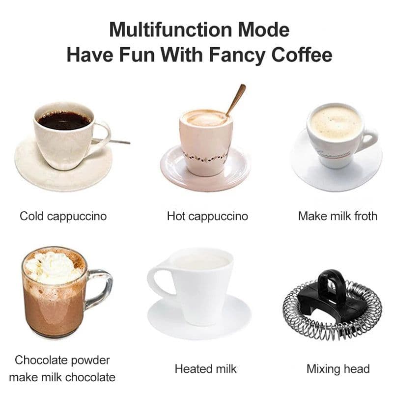 image-Electric Milk Frother Automatic Hot and Cold Milk Frother Warmer for Latte Foam Maker for Coffee Hot Chocolates Cappuccino EU