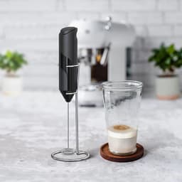 image-Portable Mini Electric Milk Frother Foamer Coffee Foam Egg Beater Cappuccino Stirrer Food Blender Kitchen with Stand Whisk Tools