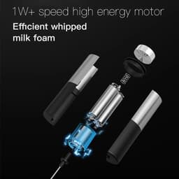 image-Portable Mini Electric Milk Frother Foamer Coffee Foam Egg Beater Cappuccino Stirrer Food Blender Kitchen with Stand Whisk Tools