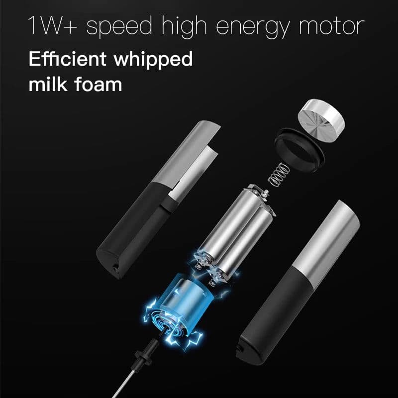 image-Portable Mini Electric Milk Frother Foamer Coffee Foam Egg Beater Cappuccino Stirrer Food Blender Kitchen with Stand Whisk Tools