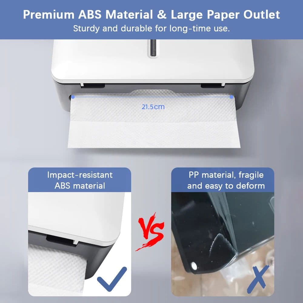 image-Bathroom Tissue Dispenser Wall-mounted Paper Towel Holder Punch Free Hand Towel Dispenser for Kitchen Toilet Paper Holder