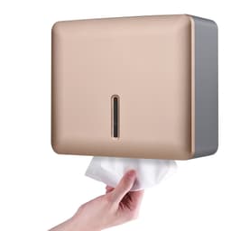 image-Bathroom Tissue Dispenser Wall-mounted Paper Towel Holder Punch Free Hand Towel Dispenser for Kitchen Toilet Paper Holder