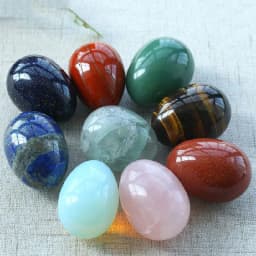 image-Natural Crystal Stone Egg Polished Agate Quartz Obsidian Minerale Jewelry Transfer Home Decoration Healing Craft DIY Gift Toy