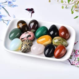 image-Natural Crystal Stone Egg Polished Agate Quartz Obsidian Minerale Jewelry Transfer Home Decoration Healing Craft DIY Gift Toy