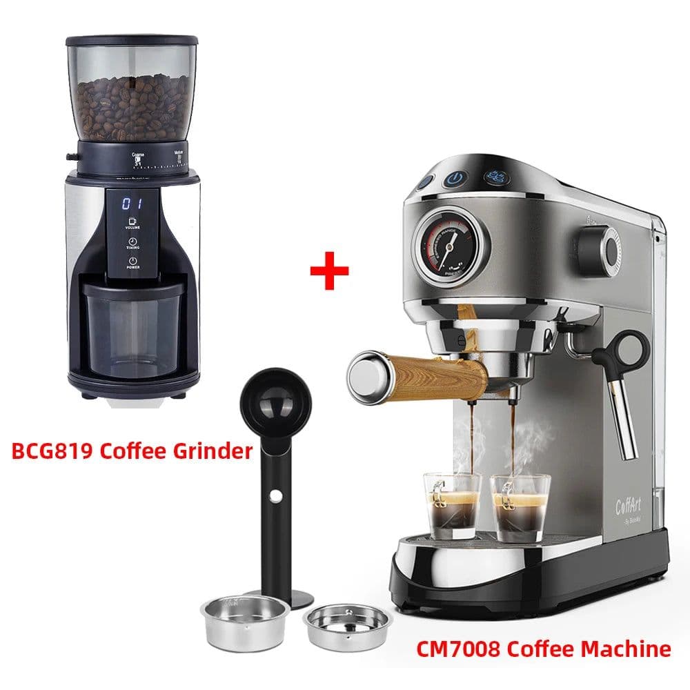 image-BioloMix 20 Bar Semi Automatic Coffee Machine, with Milk Steam Frother Wand,for Espresso,Cappuccino,Latte and Mocha
