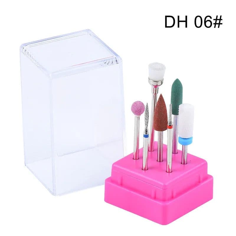 image-Combined Milling Cutters Set For Manicure , Ceramic Nail Drill Bits Kit Electric Removing Gel Polishing Tools