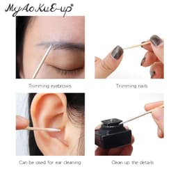 image-300pcs Disposable Ultra-small Cotton Swab Lint Free Micro Brushes Wood Cotton Buds Swabs Eyelash Extension Glue Removing Tools