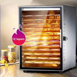 image-220V 110V Dry Fruit Machine Food Dehydration Dryer Fruit Dryer Commercial Stainless Steel Food Dryer Dried Vegetables Pet Snacks