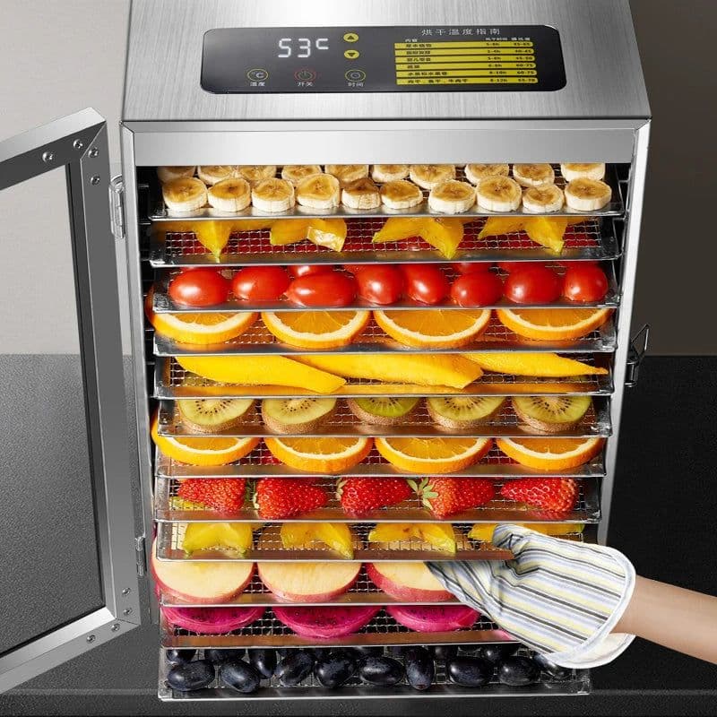 image-220V 110V Dry Fruit Machine Food Dehydration Dryer Fruit Dryer Commercial Stainless Steel Food Dryer Dried Vegetables Pet Snacks