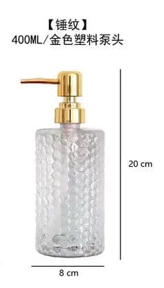 image-Transparent Glass Lotion Bottle Hand Sanitizer Bottle Shampoo Bottles Shower Gel Bottles Bathroom Accessories Soap Dispenser