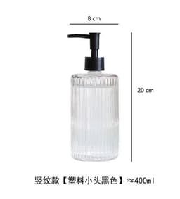 image-Transparent Glass Lotion Bottle Hand Sanitizer Bottle Shampoo Bottles Shower Gel Bottles Bathroom Accessories Soap Dispenser