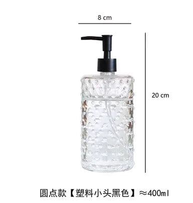 image-Transparent Glass Lotion Bottle Hand Sanitizer Bottle Shampoo Bottles Shower Gel Bottles Bathroom Accessories Soap Dispenser