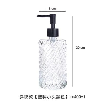 image-Transparent Glass Lotion Bottle Hand Sanitizer Bottle Shampoo Bottles Shower Gel Bottles Bathroom Accessories Soap Dispenser