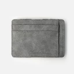 image-New Slim Men Male PU Leather Mini Small Magic Wallets Ultra Thin Zipper Coin Purse Pouch Plastic Credit Bank Card Case Holder