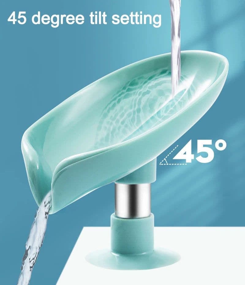 image-Suction Cup Soap dish For bathroom Shower Portable Leaf Soap Holder Plastic Sponge Tray For Kitchen Bathroom accessories