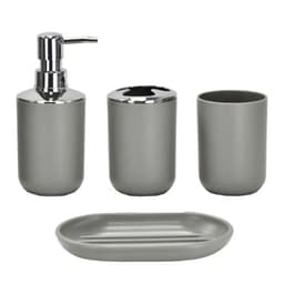 image-4pcs Bathroom Toothbrush Holder Soap Dish Tumbler Mouthwash Cup Liquid Press Bottle Set Home Bathroom Wash Supplies Accessories