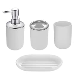 image-4pcs Bathroom Toothbrush Holder Soap Dish Tumbler Mouthwash Cup Liquid Press Bottle Set Home Bathroom Wash Supplies Accessories