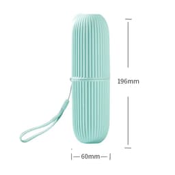 image-Toothbrush Cup with Cap Creative Toothpaste Holder Portable Storage Case Box Organizer Toiletries Storage Cup Travel Gadgets