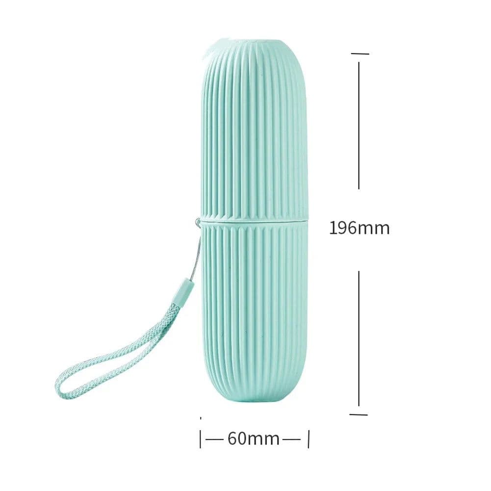 image-Toothbrush Cup with Cap Creative Toothpaste Holder Portable Storage Case Box Organizer Toiletries Storage Cup Travel Gadgets