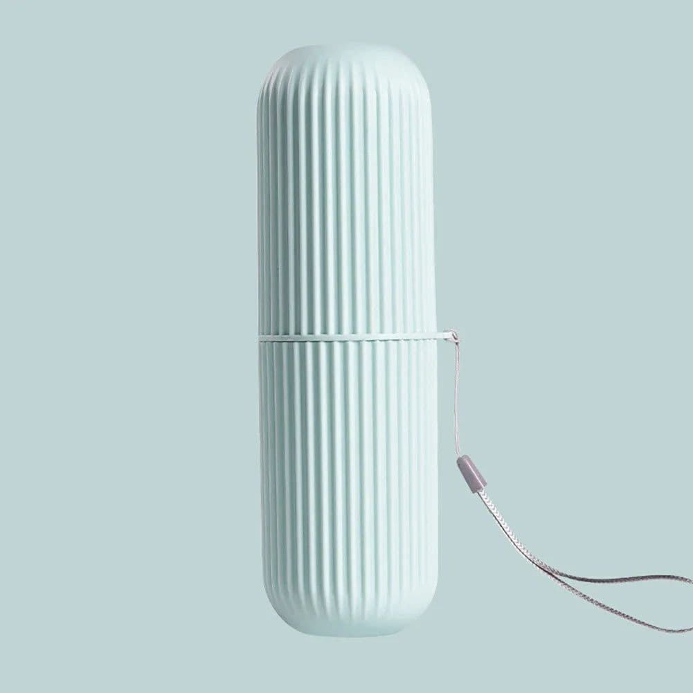 image-Toothbrush Cup with Cap Creative Toothpaste Holder Portable Storage Case Box Organizer Toiletries Storage Cup Travel Gadgets