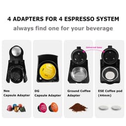 image-HiBREW Coffee Machine 4in1 Multiple Capsule Espresso Dolce Milk&Nespresso&ESE Pod&Powder Coffee Maker Stainless Metal Outook H3