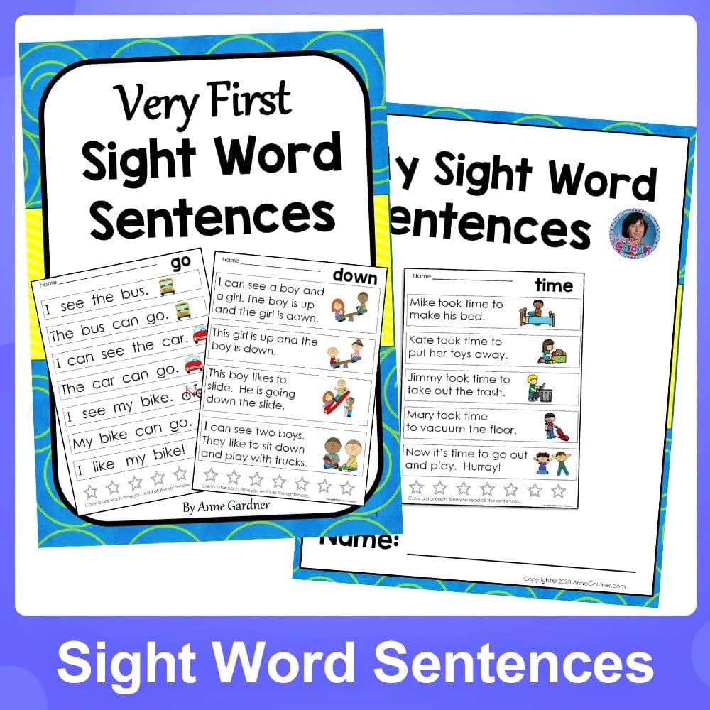 image-My Very First Sight Word Sentence kids Learning English Homework Interactive Phonics Coloring Practice Workbook worksheet books
