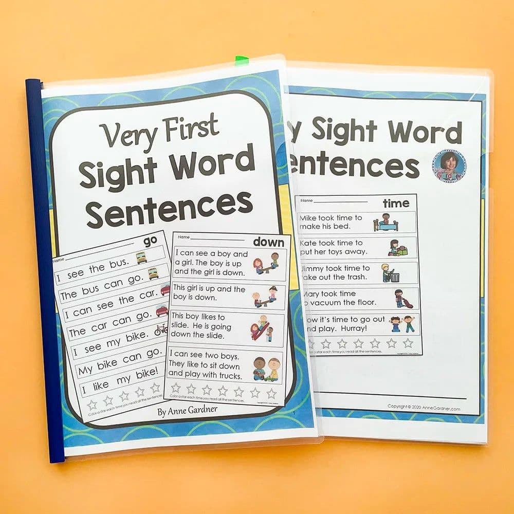 image-My Very First Sight Word Sentence kids Learning English Homework Interactive Phonics Coloring Practice Workbook worksheet books