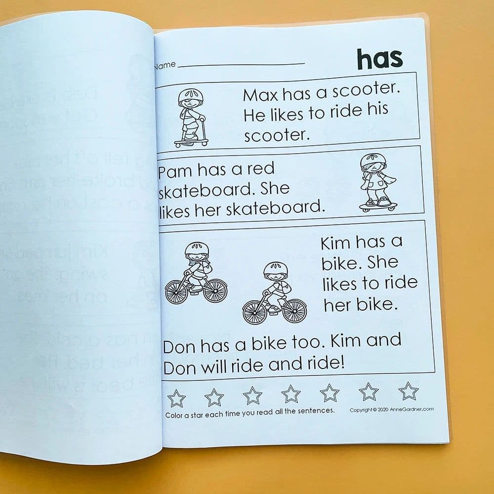 image-My Very First Sight Word Sentence kids Learning English Homework Interactive Phonics Coloring Practice Workbook worksheet books