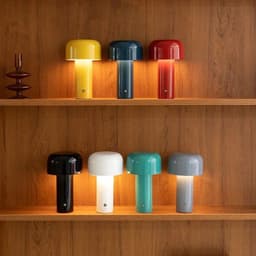 image-Mushroom Lamp Charging Touch Desk Coffee Bar, Hotel Bedroom Decoration, Nordic Creative Atmosphere, Small Night Light