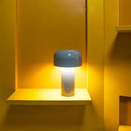 image-Mushroom Lamp Charging Touch Desk Coffee Bar, Hotel Bedroom Decoration, Nordic Creative Atmosphere, Small Night Light