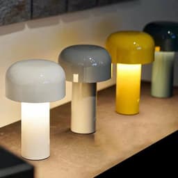 image-Mushroom Lamp Charging Touch Desk Coffee Bar, Hotel Bedroom Decoration, Nordic Creative Atmosphere, Small Night Light