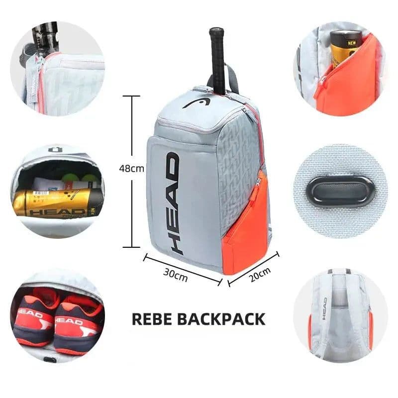 image-HEAD Original Radical Tennis Backpack 2-Pack Rackets Men's Bag Tenis Bag Women Padel Sports Backpack