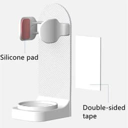 image-Toothbrush Stand Rack Organizer Electric Toothbrush Wall-Mounted Holder Space Saving No Punching Bathroom Accessories