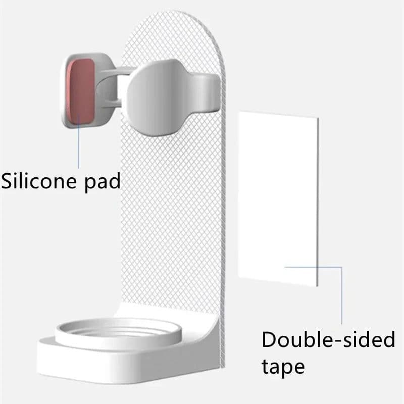 image-Toothbrush Stand Rack Organizer Electric Toothbrush Wall-Mounted Holder Space Saving No Punching Bathroom Accessories