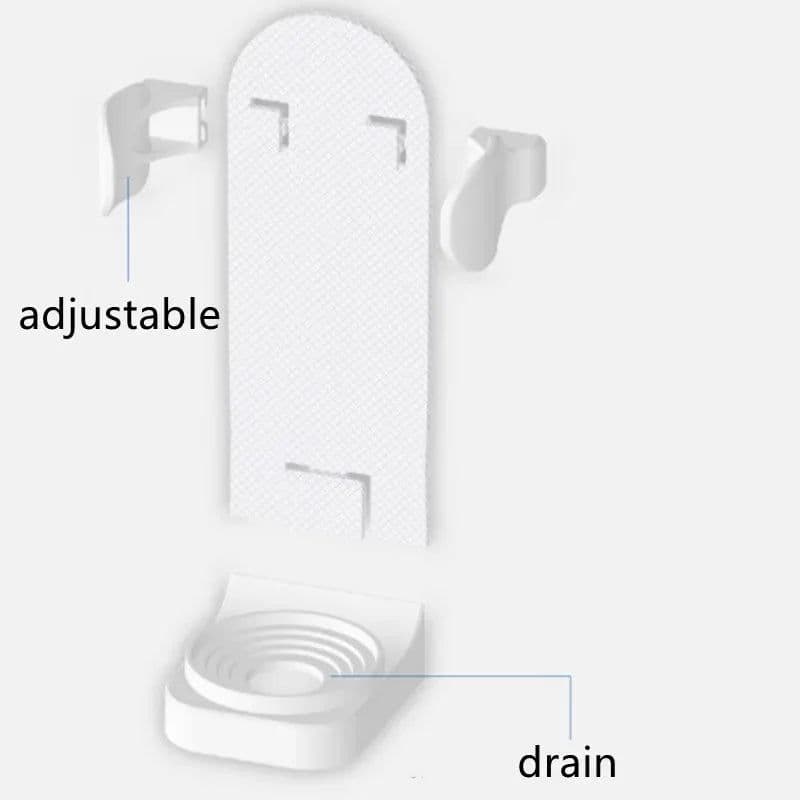 image-Toothbrush Stand Rack Organizer Electric Toothbrush Wall-Mounted Holder Space Saving No Punching Bathroom Accessories