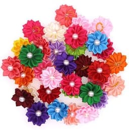image-20PCS Cute Handmade Small Puppy Dog Hair Bows Pet Dog Hair Accessories Flower Bows Dog Grooming Bows for Small Dogs Pet Products