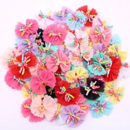image-20PCS Cute Handmade Small Puppy Dog Hair Bows Pet Dog Hair Accessories Flower Bows Dog Grooming Bows for Small Dogs Pet Products