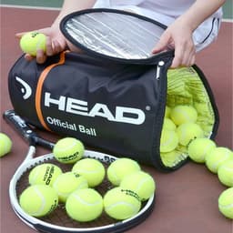 image-Large Capacity 100pcs Tennis Balls HEAD Bucket Bag Original Head Waterproof Nylon CCT Insulation Shoulder Bag Tennis Padel Pack
