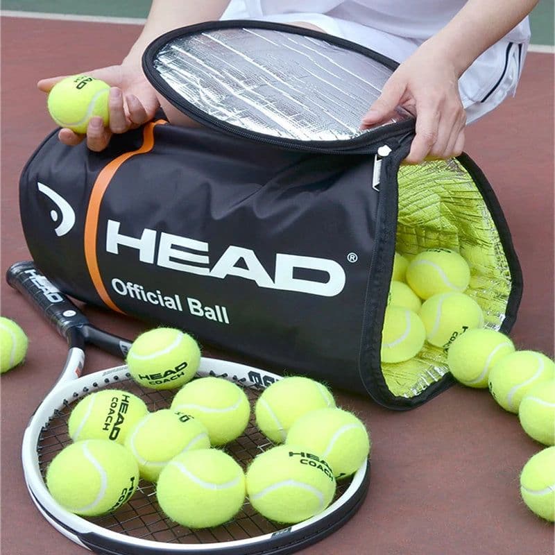 image-Large Capacity 100pcs Tennis Balls HEAD Bucket Bag Original Head Waterproof Nylon CCT Insulation Shoulder Bag Tennis Padel Pack