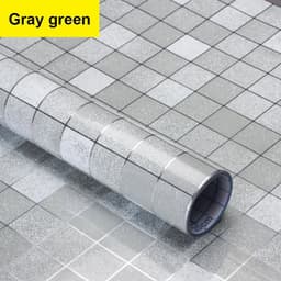 image-Bathroom Waterproof Tiles Wall Sticker Self-Adhesive Kitchen Stove Oil-Proof Fireproof Wallpaper Aluminum Foil Decorative Film